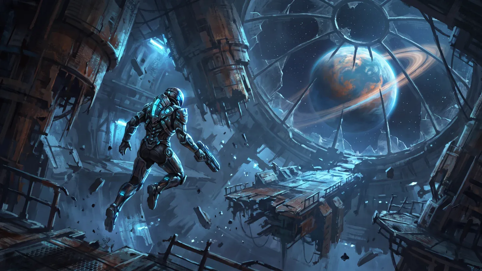 Illustrazione originale ispirata a Warframe